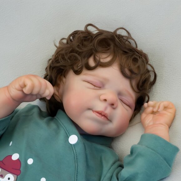 18 Inch Reborn Baby Doll Sleeping Realistic Newborn Soft Body Toy for Kids - Picture 8 of 9